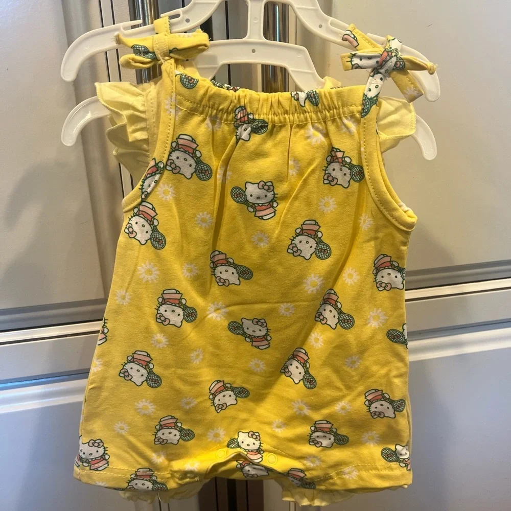 Hello Kitty Pickleball/Tennis Yellow Onesie Set